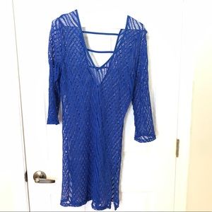 Blue island beach cover up